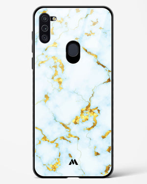 White Gold Marble Glass Case Phone Cover-(Samsung)