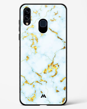 White Gold Marble Glass Case Phone Cover-(Samsung)