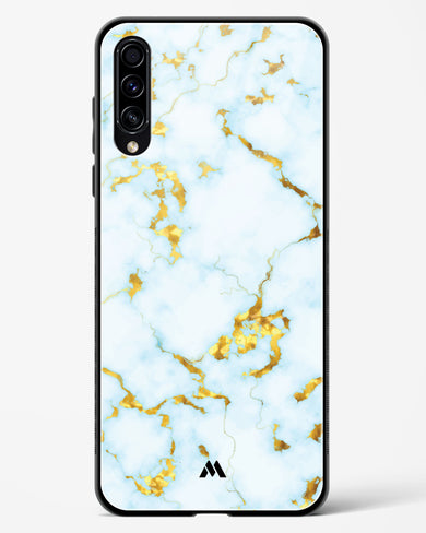 White Gold Marble Glass Case Phone Cover-(Samsung)