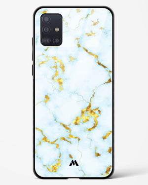 White Gold Marble Glass Case Phone Cover-(Samsung)