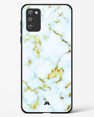 White Gold Marble Glass Case Phone Cover-(Samsung)