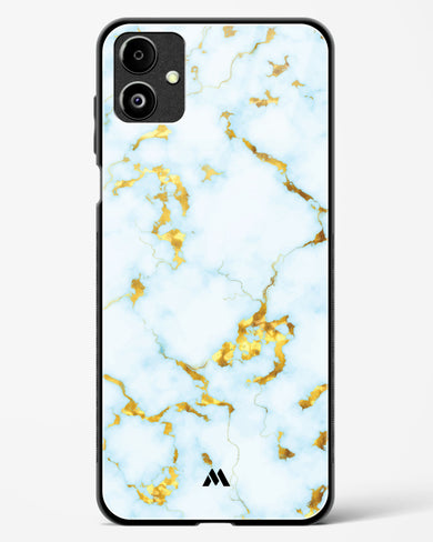 White Gold Marble Glass Case Phone Cover-(Samsung)