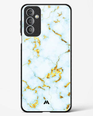 White Gold Marble Glass Case Phone Cover-(Samsung)