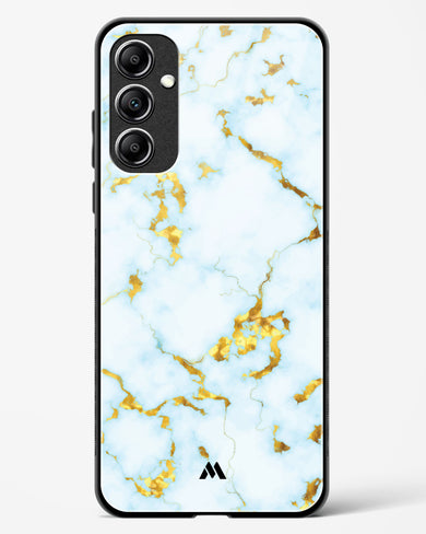 White Gold Marble Glass Case Phone Cover-(Samsung)