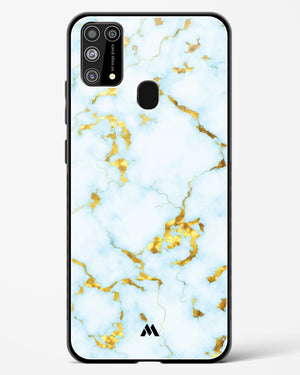 White Gold Marble Glass Case Phone Cover-(Samsung)