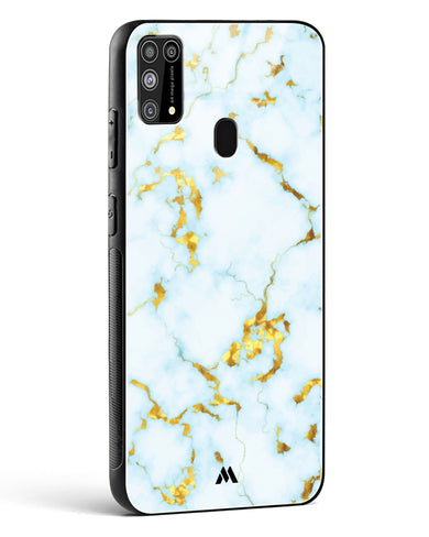 White Gold Marble Glass Case Phone Cover-(Samsung)