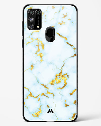 White Gold Marble Glass Case Phone Cover-(Samsung)