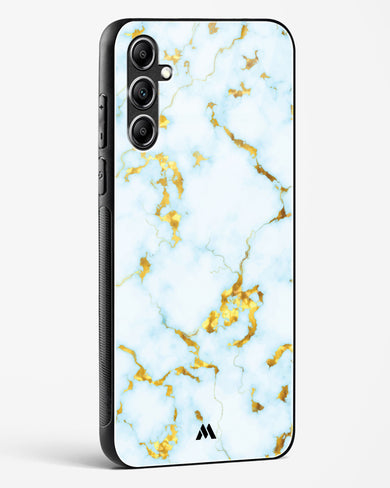 White Gold Marble Glass Case Phone Cover-(Samsung)