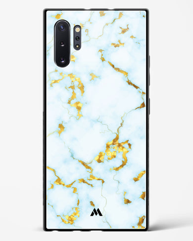 White Gold Marble Glass Case Phone Cover-(Samsung)