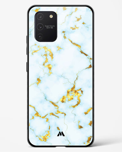 White Gold Marble Glass Case Phone Cover-(Samsung)