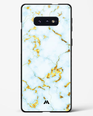 White Gold Marble Glass Case Phone Cover-(Samsung)