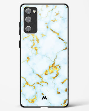 White Gold Marble Glass Case Phone Cover-(Samsung)