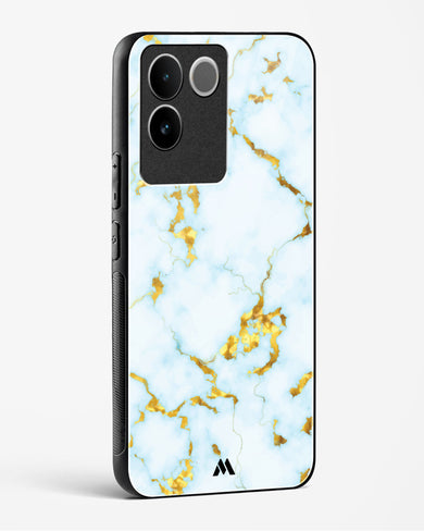 White Gold Marble Glass Case Phone Cover-(Vivo)