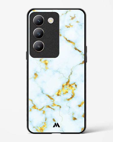 White Gold Marble Glass Case Phone Cover (Vivo)