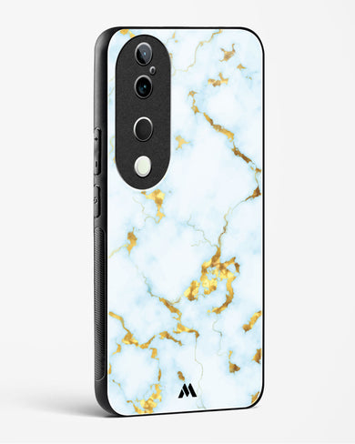 White Gold Marble Glass Case Phone Cover (Vivo)