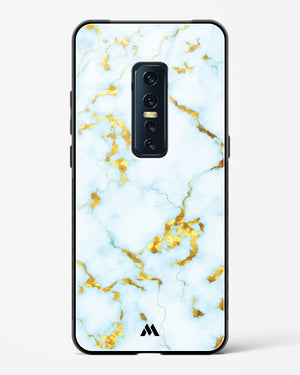 White Gold Marble Glass Case Phone Cover-(Vivo)