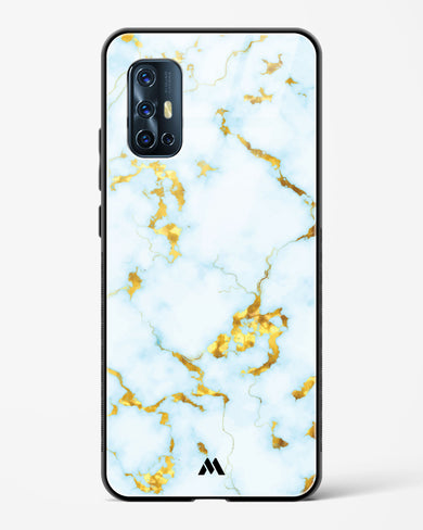 White Gold Marble Glass Case Phone Cover-(Vivo)