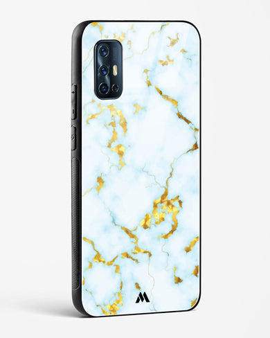 White Gold Marble Glass Case Phone Cover-(Vivo)