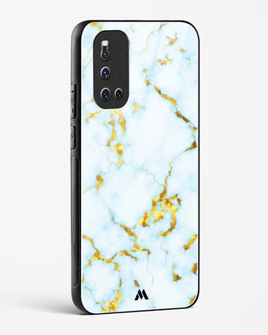 White Gold Marble Glass Case Phone Cover-(Vivo)