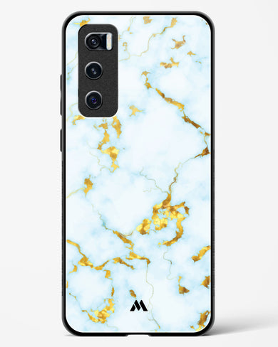 White Gold Marble Glass Case Phone Cover-(Vivo)