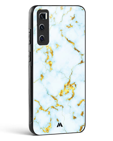 White Gold Marble Glass Case Phone Cover-(Vivo)