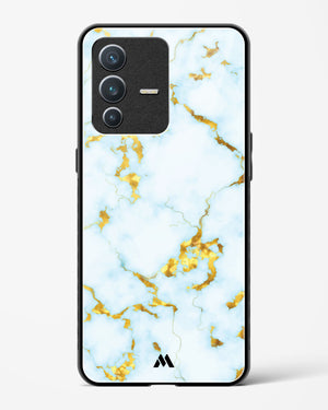 White Gold Marble Glass Case Phone Cover-(Vivo)