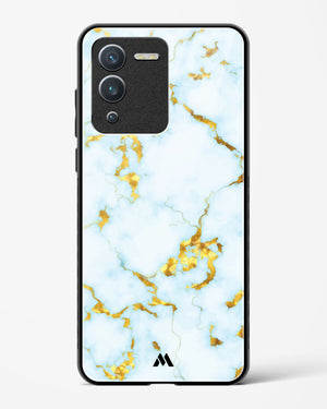 White Gold Marble Glass Case Phone Cover-(Vivo)