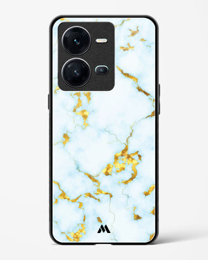 White Gold Marble Glass Case Phone Cover (Vivo)