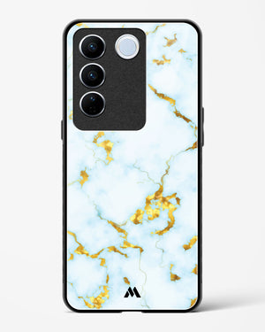 White Gold Marble Glass Case Phone Cover-(Vivo)