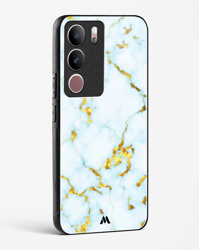 White Gold Marble Glass Case Phone Cover (Vivo)