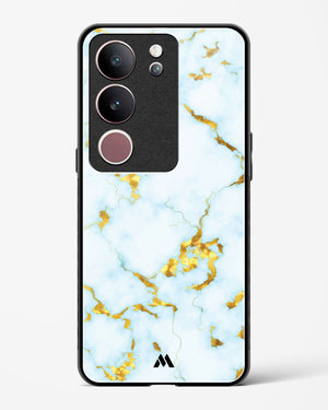 White Gold Marble Glass Case Phone Cover (Vivo)