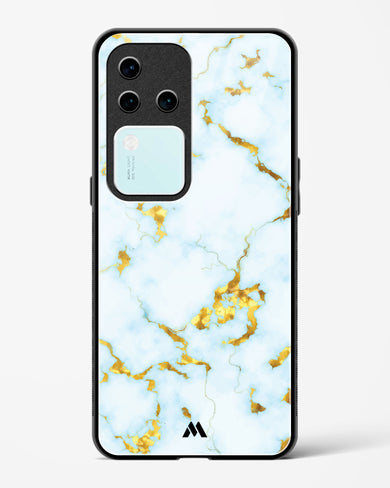 White Gold Marble Glass Case Phone Cover (Vivo)
