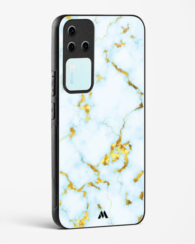 White Gold Marble Glass Case Phone Cover (Vivo)