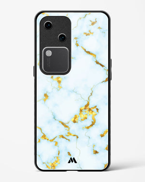 White Gold Marble Glass Case Phone Cover (Vivo)