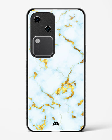 White Gold Marble Glass Case Phone Cover (Vivo)
