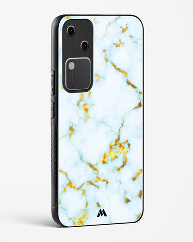 White Gold Marble Glass Case Phone Cover (Vivo)