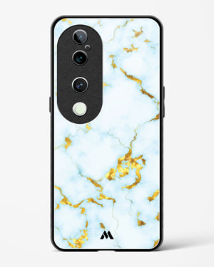 White Gold Marble Glass Case Phone Cover (Vivo)
