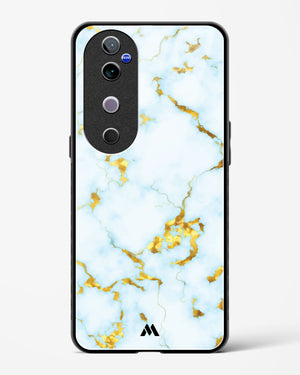 White Gold Marble Glass Case Phone Cover (Vivo)