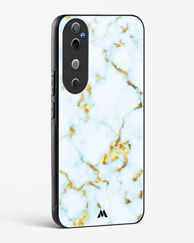 White Gold Marble Glass Case Phone Cover (Vivo)