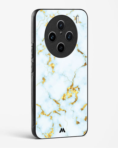 White Gold Marble Glass Case Phone Cover (Vivo)