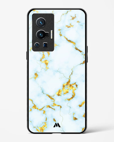 White Gold Marble Glass Case Phone Cover-(Vivo)