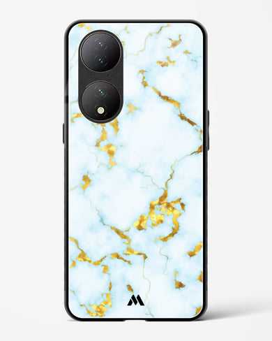 White Gold Marble Glass Case Phone Cover-(Vivo)