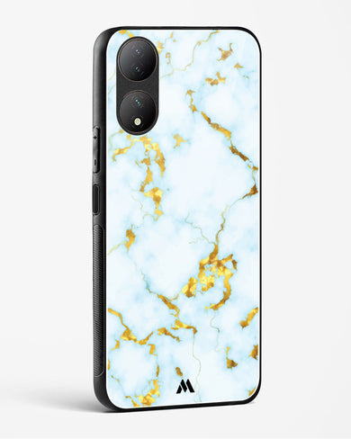 White Gold Marble Glass Case Phone Cover-(Vivo)