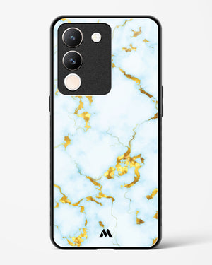 White Gold Marble Glass Case Phone Cover (Vivo)