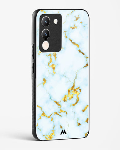 White Gold Marble Glass Case Phone Cover (Vivo)
