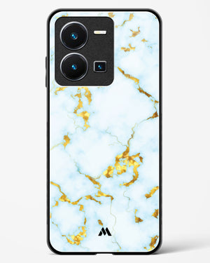 White Gold Marble Glass Case Phone Cover-(Vivo)