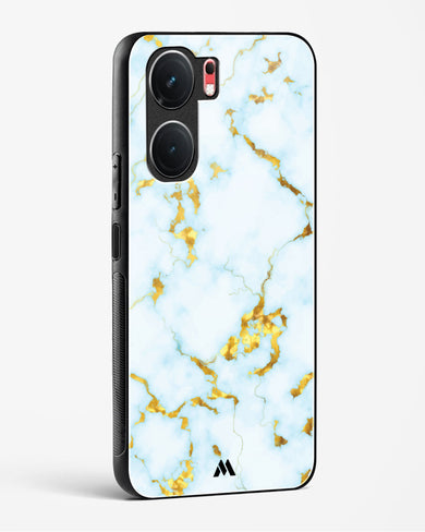 White Gold Marble Glass Case Phone Cover (Vivo)