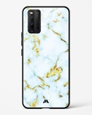 White Gold Marble Glass Case Phone Cover-(Vivo)