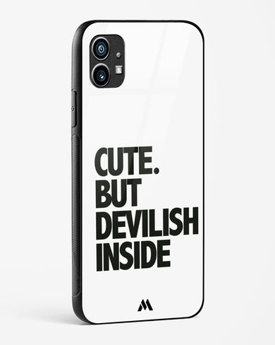Cute But Devilish Inside Glass Case Phone Cover (Nothing)