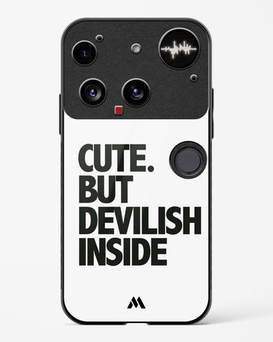 Cute But Devilish Inside Glass Case Phone Cover (Nothing)